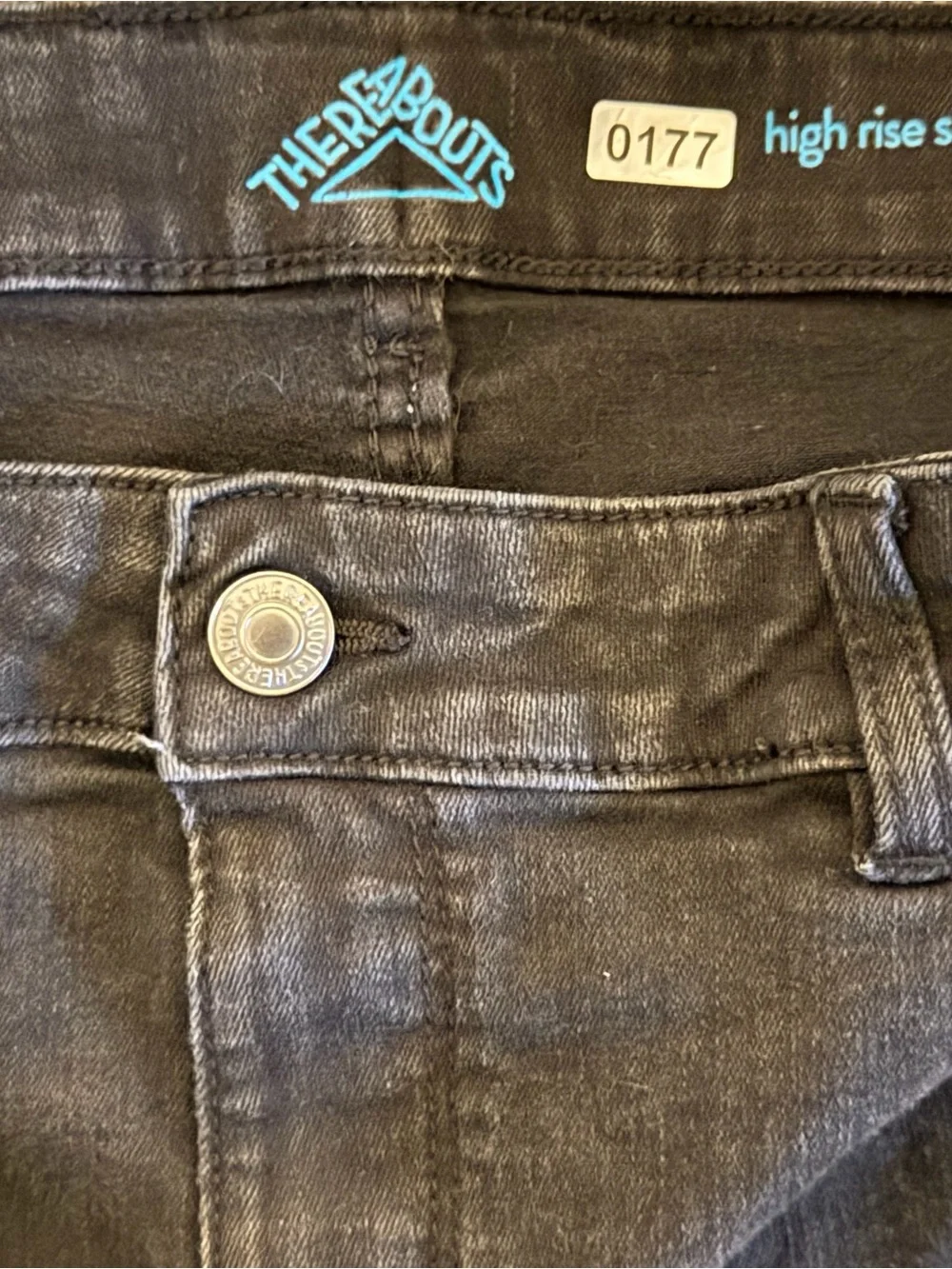 Thereabouts Plus Black High Rise Skinny Jeans Size 16.5P Petite